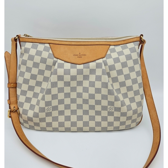 Authentic Louis Vuitton Damier Azur Siracusa MM #4198M - Picture 1 of 6